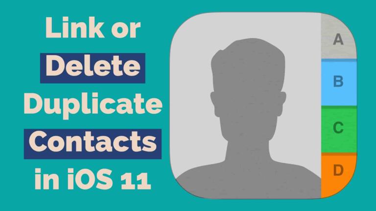 How to link or delete duplicates Contacts on iPhone in iOS 11 3 How to link or delete duplicates Contacts on iPhone in iOS 11 How to link or delete duplicates Contacts on iPhone in iOS 11